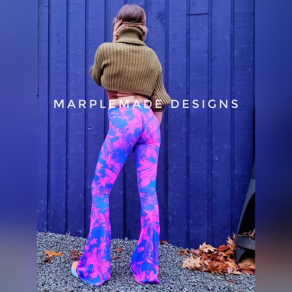 NWT*24x37 flares X Small/ X Long💜MarpleMade Designs  super soft yoga, low rise, - Picture 11 of 16